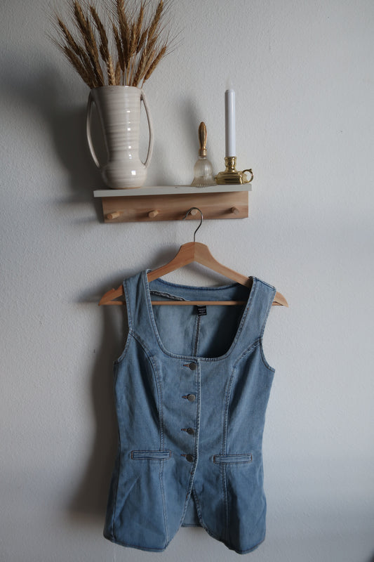 Jean Vest Button Up
