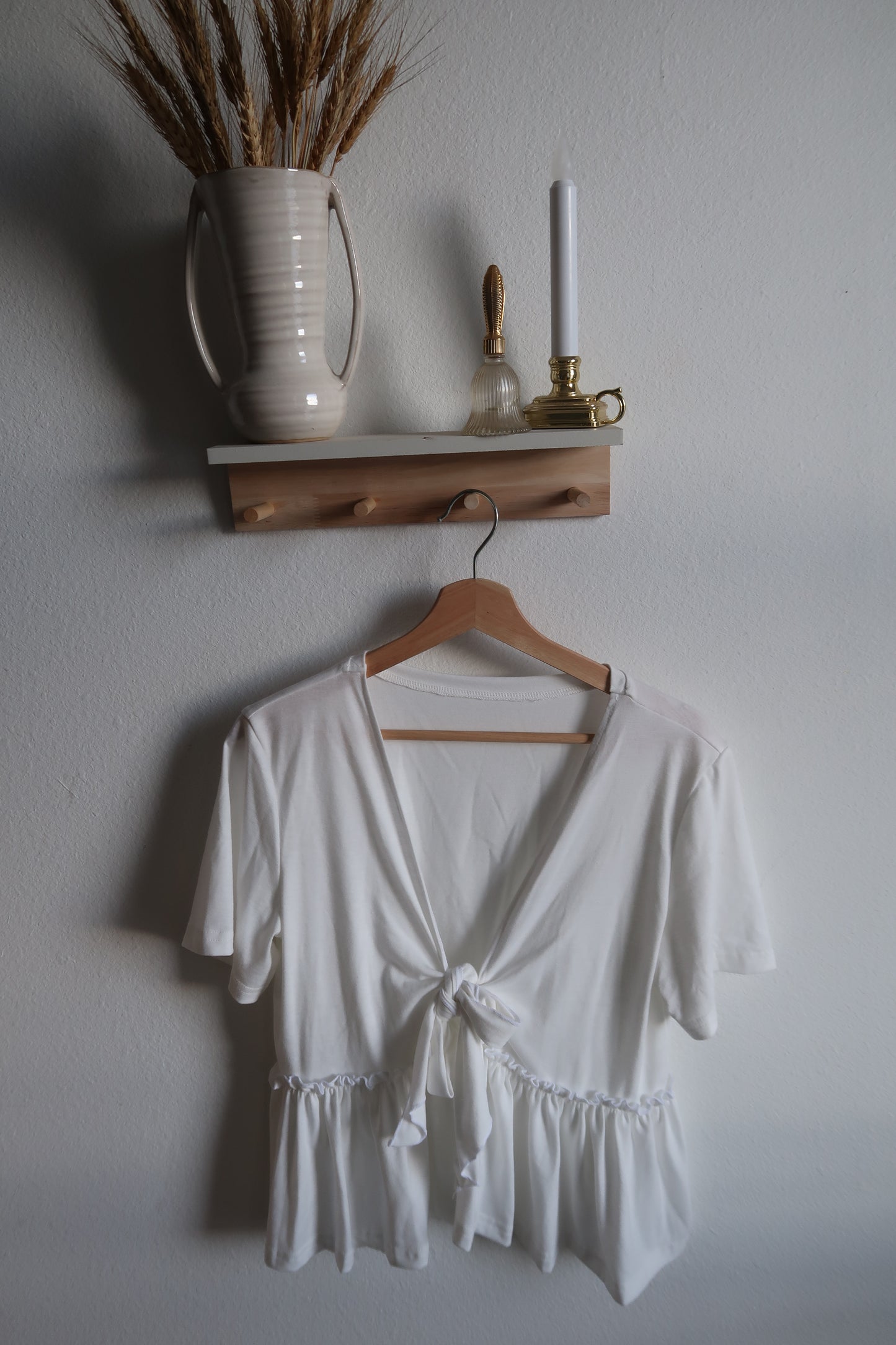 Front-Tie Ruffled Top